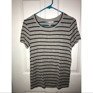 Grey and black striped shirt